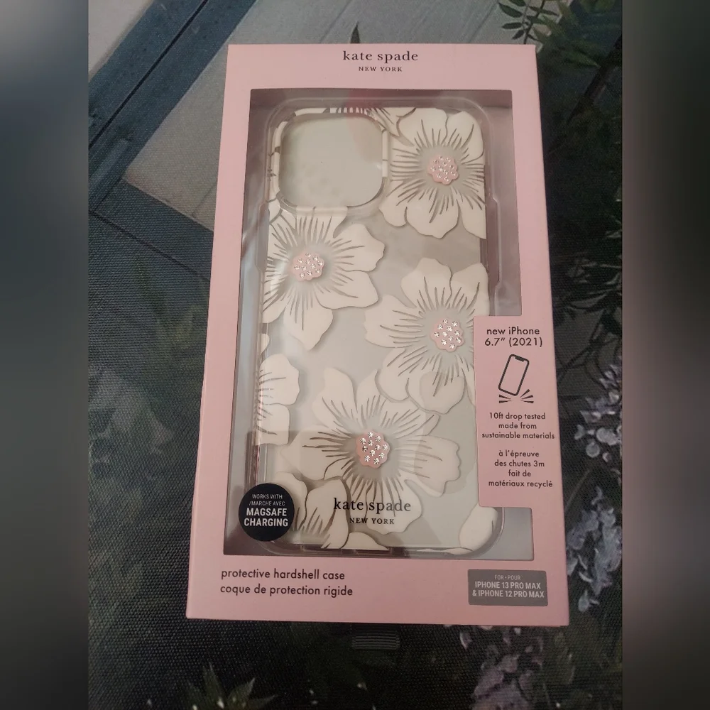 KATE SPADE iPhone case for iPhone 12 or iPhone 13 Pro Max White Floral